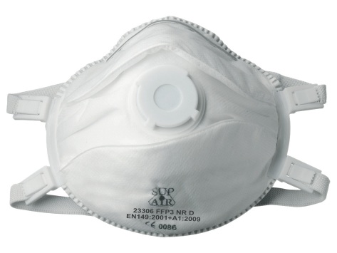 Demi-masque KN95 avec valve - 9001V