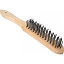 [A02812] Brosse nettoyage metallique manche bois Grand Modèle (12)