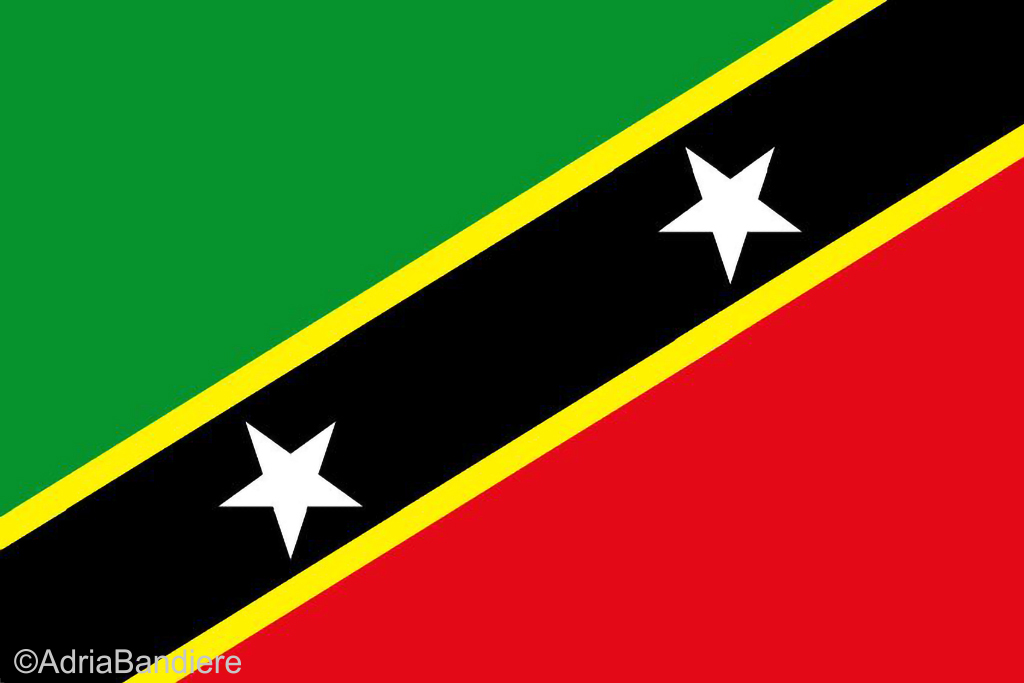 [A00241] Pavillon. 150x225 Etamine St Kitts & Nevis (6)