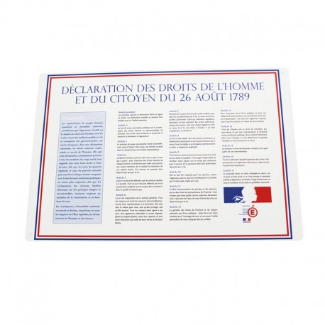 [A00525] Affiche A3 + cadre alu "Droits de l'Homme"